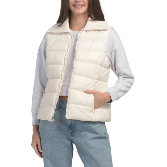 LAUNDRY Ivory Puffer Vest - Picture 1 of 2